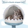 45.5in Ocean-Themed Cat Tree Multi-Level Cat Tower, Plush Furniture with Shark's Mouth-Shaped Nest - 4 of 4
