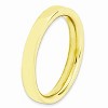 Black Bow Jewelry 14k Yellow Gold Plated Sterling Silver Polished Flat 3.5mm Stack Band - 3 of 4