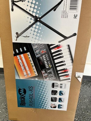 Rockjam 61 Key Light Up Keyboard Piano Kit With Keyboard Stand, Sheet Music  Stand & Lessons Rj640l-xs : Target