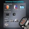 iMountek"90W 3-Port Fast Car Charger QC3.0 PD3.0 USB-C with Colorful Light for iPhone, iPad, Samsung, Pixel"Black - 4 of 4