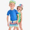 Primary Kids Swim Trunk in Rainbow Sky Stripe - 2 of 4
