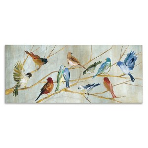 Stupell Industries Birds Resting Autumn Branches, 24" x 10" - 1 of 4