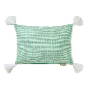 TOWN & COUNTRY TERRA Alara Ribbed Texture Handcrafted Indoor Outdoor Decorative Pillow - 1 of 4