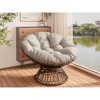 Lyngins Oversized Swivel Accent Chair with Round Swivel Base,Upholstered Living Room Chair,Papasan Chair for Bedroom - 2 of 4