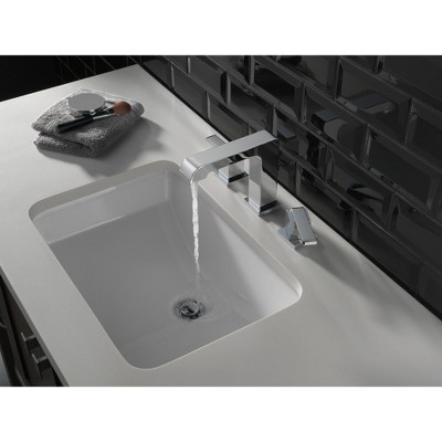 Ara Chrome 16.5" Widespread High Arc Bathroom Faucet with Diamond Seal
