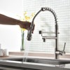 Commercial Black and Nickel Gold Kitchen Faucet with Pull Out Sprayer - 2 of 4