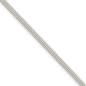 Black Bow Jewelry 2.5mm Sterling Silver Solid Classic Round Snake Chain Necklace - 1 of 4