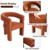 Modern Dining Chair Upholstered Faux Fur Dining Room Chair with arm Comfy Accent Side Chair for Kitchen/Living Room/Reception - 3 of 4