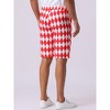 INSPIRE CHIC Men's Regular Fit Flat Front Contrasting Colors Argyle Pattern Shorts - 3 of 4