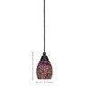 Toltec Lighting Any 1 - Light Pendant in  Matte Black with 5" Silver Fire Shade - 2 of 2