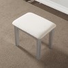 FURNIinspire Vanity Tables Modern Dressing Table Makeup Vanity Desk Set with Stool, Large Drawer Storage for Bedroom, Silver, 30"*16"*53" - 4 of 4