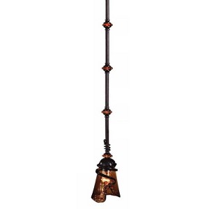 Uttermost Oil Rubbed Bronze Mini Pendant Light 6" Wide Industrial Toffee Art Glass Shade for Dining Room House Bedroom Kitchen - 1 of 1