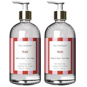 Muse Apothecary Hand Ritual - Aromatic and Nourishing Hand Soap, Infused with Natural Essential Oils - 16 oz, Mandarin Rosè + Pink Pomelo, 2 Pack - 1 of 4