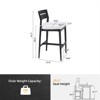 RISOKEYS Set of 2 Bar Stools - Aluminum Bar Chair with Ergonomic Backrest and Cushion, Tapered Legs, Footrest, Weather-Resistant for Home Decor - 3 of 4