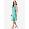 Roaman's Women's Plus Size Two-Pocket Swing Tank Dress - 4 of 4