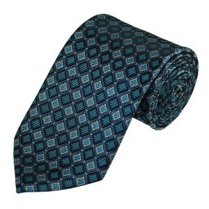 Men's Geometric 3.25 Inch Wide And 58 Inch Long Woven Neckties - 1 of 4