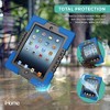 iHome Case for iPad 2/3/4, Water & Dust Resistant, Built-In Handles, Anti-Glare Screen, Black/Blue - 3 of 4