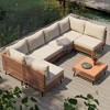 LAUSAINT HOME 7-Piece Wicker Patio Furniture Set Gray - 2 of 4