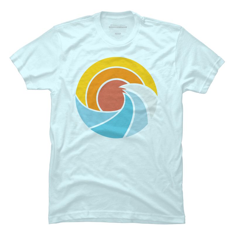 Men's Design By Humans Ocean Sunset By LuckyU T-Shirt, 1 of 4