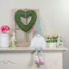 Northlight Spring Floral Plaid Gnome Figure with Dangling Legs - 28" - Green and White - 2 of 4