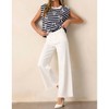 Women's Leah Striped Bow Cap Sleeves Top - entro - 4 of 4