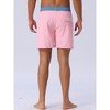 INSPIRE CHIC Men's Contrast Color Elastic Waist Lining Surfing Drawstring Swimming Shorts - 3 of 4