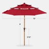 Best Choice Products Woodgrain Pattern 10ft 3-Tier Solar Patio Umbrella w/ 24 LED Lights, Tilt - 2 of 4
