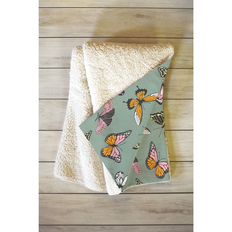 Emanuela Carratoni Wild Butterflies Fleece Throw Blanket - Deny Designs, 2 of 3