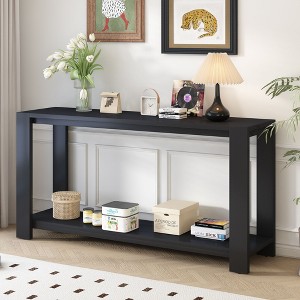 NicBex 59" Minimalist Modern Console Table with Open Bottom Shelf, Wide Entryway Table with 4 Robust Legs, TV Stands for Living Room, Entryway - 1 of 4