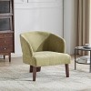 KWPZQEB Mid-Century Accent Chair, Upholstered Armchair Chairs with Solid Wood Legs, Modern Reading Chair for Living Room, Bedroom - 3 of 4