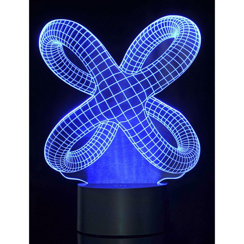 Link 3D Crisscross Rings Laser Cut Precision Multi Colored LED Night Light Lamp - Great For Bedrooms, Dorms, Dens, Offices and More! - Black, 3 of 10