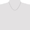 Black Bow Jewelry 0.95mm, 14k White Gold, Diamond Cut Cable Chain Necklace - 2 of 4