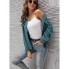 Women Corduroy Shirt Jacket Notch Lapel Long Sleeve Relaxed Fit Casual Coat - 2 of 4