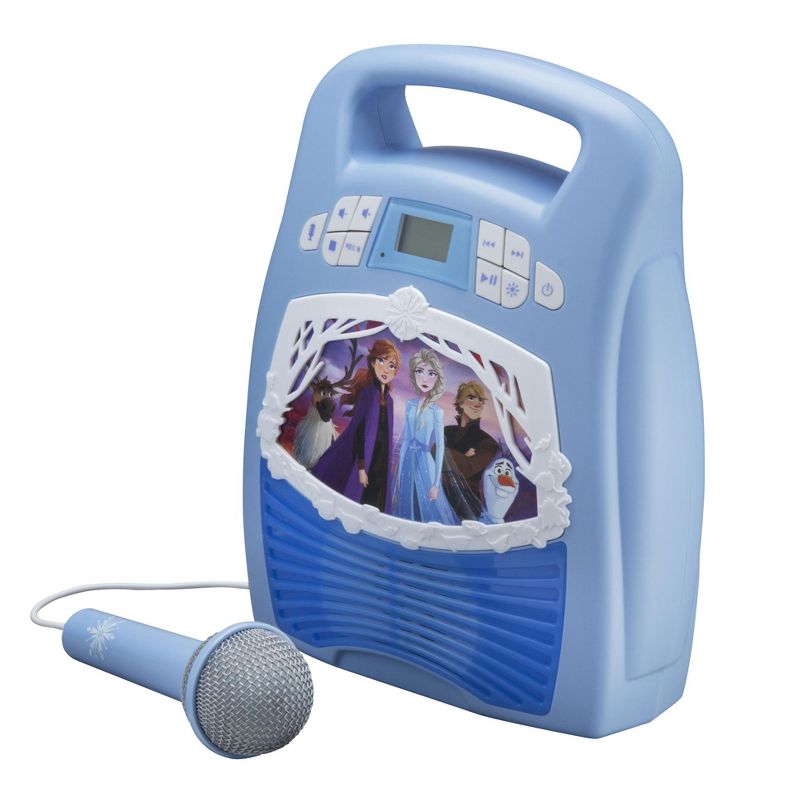 eKids Disney Frozen Bluetooth Karaoke Machine with Microphone for Kids and Fans of Frozen Toys - Blue (FR-553.EXV0MROL), 3 of 5