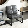 BENCMATE Accent Chairs, Mid-Century Modern Chair with Soft Cushion and Solid Legs for Living Room, Bedroom, Balcony, Gray, 29.13"*25"*32.28" - 2 of 4