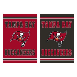 Evergreen Garden Flag Embossed Suede, Tampa Bay Buccaneers Double Sided Indoor Outdoor Decor 18" x 12.5" - 1 of 1