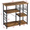 Yaheetech Kitchen Storage Rack with Basket/Hooks/Storage - 3 of 4
