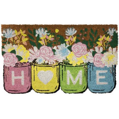 Briarwood Lane Farmhouse Spring Wreath Doormat – 18x30, Recycled Rubber, Floral