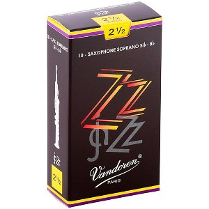Vandoren ZZ Soprano Saxophone Reeds Strength 2.5, Box of 10 - 1 of 2