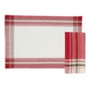 Saro Lifestyle Joyful Holiday Stripe Placemat and Napkin 8 pcs Set (4 Placemats, 4 Napkins) - 2 of 4