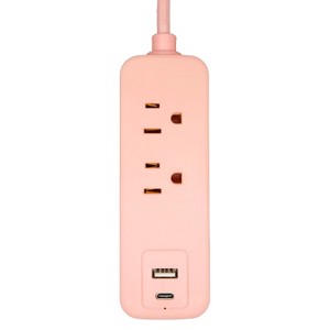Ciao Tech 5 FT 2 Outlet, 1 USB, 1 Type-C Braided Cable Extension Cord - 1 of 4