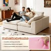 KWPZQEB 110.2" Modern L-Shape Sofa, Chenille Floor Modular Sofa with 2 Pillows, 4 Seater Couches Sofa with Deep Seat for Living Room - 4 of 4