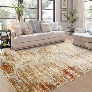 Coucheta Area Rug Floor Cover Foldable Thin Living Room Bedroom Non Slip Carpet Non-Shedding & Easy Care Mat for Room Home Decor, Multi-Color & Size - 1 of 4