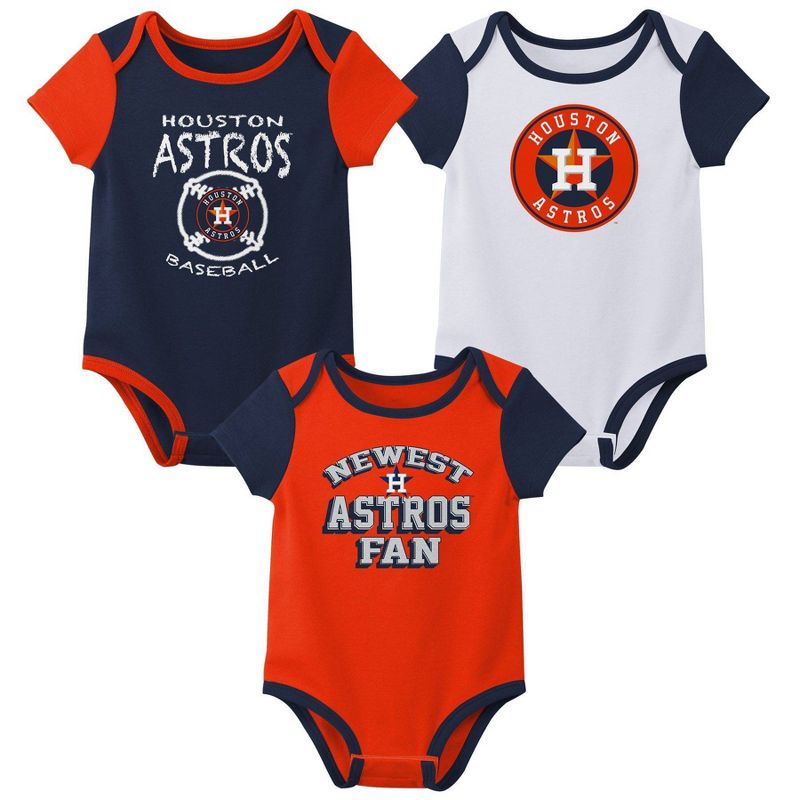 MLB Houston Astros Infant Boys&#39; 3pk Bodysuit, 1 of 5