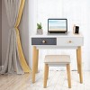 Tangkula Vanity Table Set 3 Color Adjustable LED Light Detachable Mirror - 2 of 4