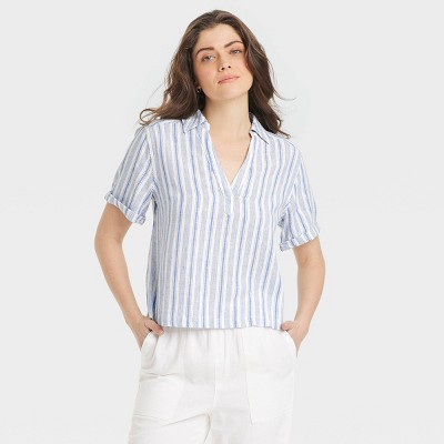 Women's Short Sleeve Popover Blouse - Universal Thread™