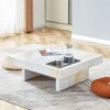 NicBex 12.00" H Square Coffee Table Center Dining Table with Imitation Marble Pattern Top for Living Room - 2 of 4