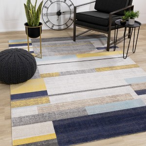 Rug Branch Contemporary Geometric Grey Indoor Area Rug - 1 of 4