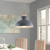 Rennnsan Veorix 11"W 1-Light Dome Wood Modern Dimmable Pendant - 2 of 4