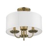 Livex Lighting Brookdale 3 - Light Semi-Flush Mount in  Antique Brass - 3 of 4